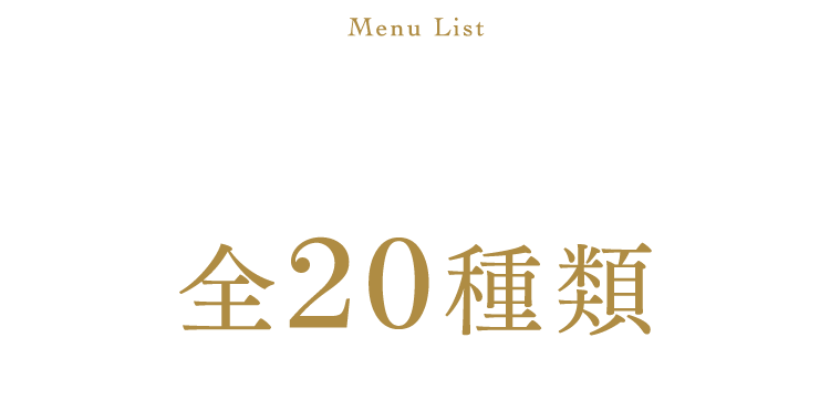 分子栄養学に基づく 体質タイプにあわせた全20種類